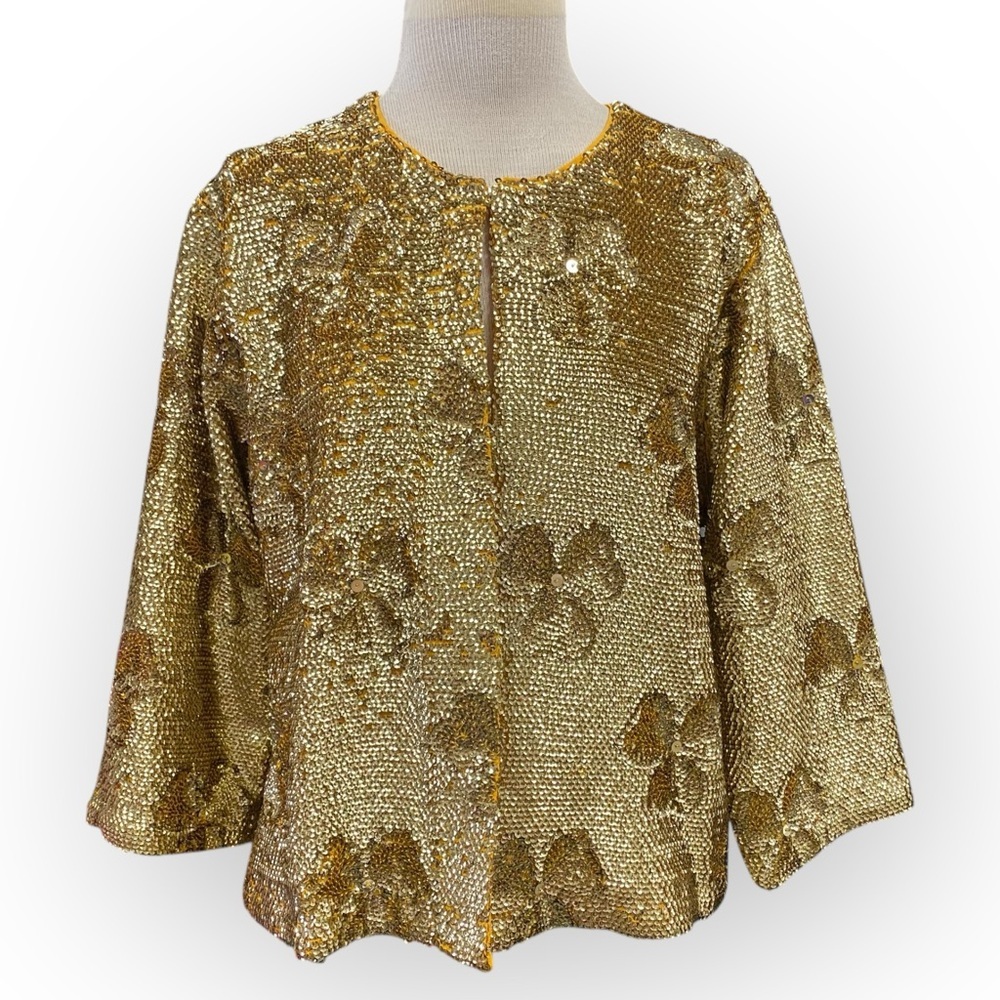 F17 Frances Valentine Sequin Flower Jacket Sequin Flower